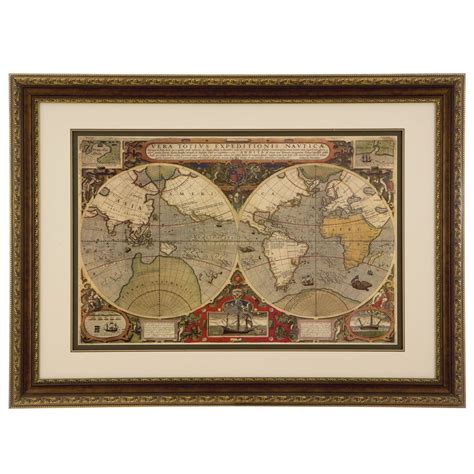 Framed Map of The World
